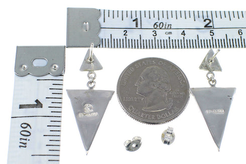 Multicolor Genuine Sterling Siver Post Dangle Earrings YX52389